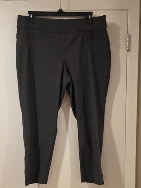 Women's Dark Gray Ponte Ankle Pants